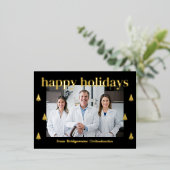 Modern Trees FOLIE Zakelijk Vakantie Briefkaart (Staand Voorkant)