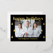 Modern Trees FOLIE Zakelijk Vakantie Briefkaart (Voorkant / Achterkant)