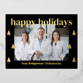 Modern Trees FOLIE Zakelijk Vakantie Briefkaart (Voorkant)