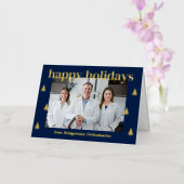 Modern Trees FOLIE Zakelijke vakantie Kaart (Orchidee)