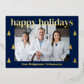 Modern Trees FOLIE Zakelijke vakantie Kaart (Voorkant)