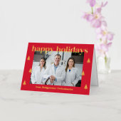 Modern Trees FOLIE Zakelijke vakantie Kaart (Orchidee)