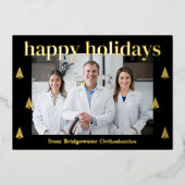 Modern Trees FOLIE Zakelijke vakantie Kaart (Voorkant)