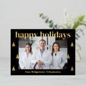 Modern Trees FOLIE Zakelijke vakantie Kaart (Staand Voorkant)