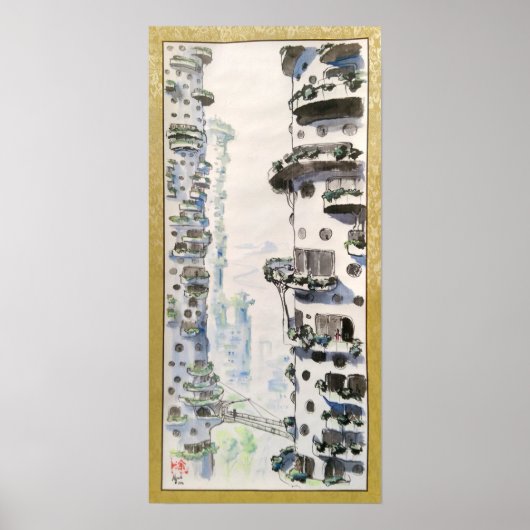 Modern Treetop City Poster (Voorkant)