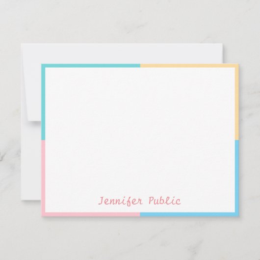 Modern Trend Colors Handgeschreven Script Sjabloon (Voorkant)