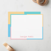 Modern Trend Colors Handgeschreven Script Sjabloon (Voorkant / Achterkant in situ)