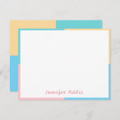 Modern Trend Colors Handgeschreven Script Sjabloon (Voorkant / Achterkant)