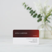 Modern Trend White Dark Red Stripe Creative Modern Visitekaartje (Staand voorkant)