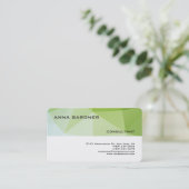 Modern Trend White Green Stripe Creative Visitekaartje (Staand voorkant)
