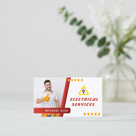 modern trendicisch visitekaartje (Staand voorkant)