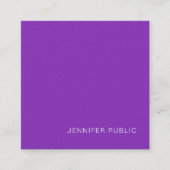 Modern Trending Elegant Violet Pearl Finish Luxe Vierkante Visitekaartje (Voorkant)