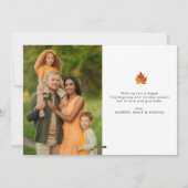 modern trendscript herfst thanksgivingfoto feestdagenkaart (Achterkant)