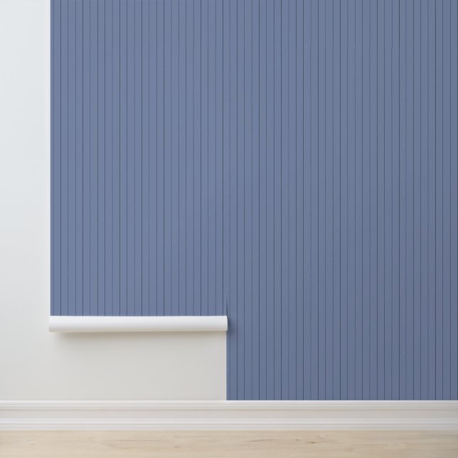 Modern Trendy 1" krijtstreep blauw Behang (Applicatie)