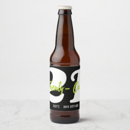 Modern, Trendy 21ste verjaardag Bier Etiket