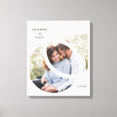 Modern Trendy 2 Circle Foto Lijst Weddenschap Canvas Afdruk (Voorkant)
