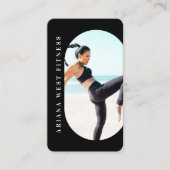 Modern & Trendy 2 Photo Personal Fitness Trainer Visitekaartje (Voorkant)