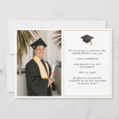 Modern Trendy 7 Photo Graduation Collage Aankondiging (Achterkant)