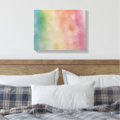 Modern Trendy Abstract Art Blue Roze Geel Canvas Afdruk (Insitu (Slaapkamer))