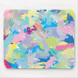 Modern Trendy Abstract Art, Fun Colorful Desk Mat Muismat