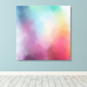 Modern Trendy Abstract Art Roze Rood Geel Blauw Canvas Afdruk (Insitu (Houten vloer))