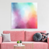 Modern Trendy Abstract Art Roze Rood Geel Blauw Canvas Afdruk (Insitu (Woonkamer))