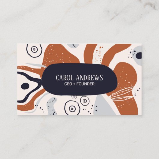 Modern trendy Abstract Artistiek Social Media Icon Visitekaartje (Achterkant)