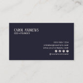 Modern trendy Abstract Artistiek Social Media Icon Visitekaartje (Voorkant)