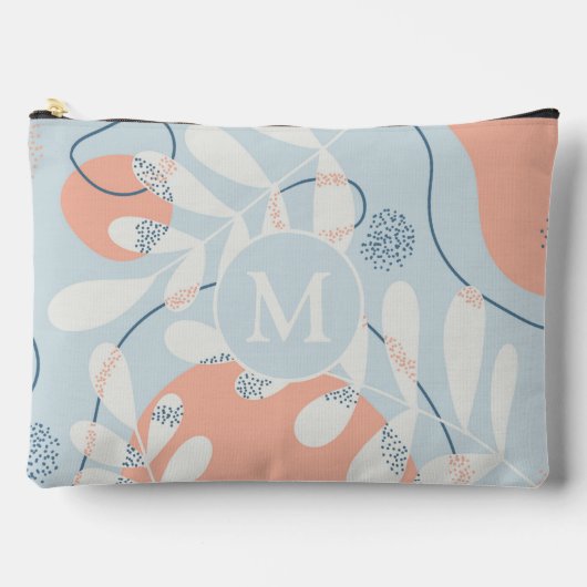 Modern Trendy Abstract Botanical Art Monogram Etui (Voorkant)