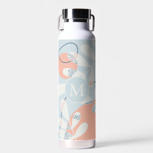 Modern Trendy Abstract Botanical Art Monogram Waterfles