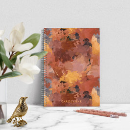 Modern Trendy Abstract Fall Colors Notitieboek