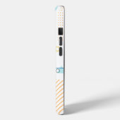 Modern Trendy Abstract Geometric Art Monogram Case-Mate iPhone Case (Achterkant / Links)