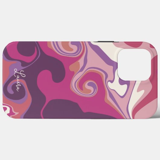 Modern Trendy Abstract Gepersonaliseerd Naamplezie Case-Mate iPhone Case (Achterkant (horizontaal))