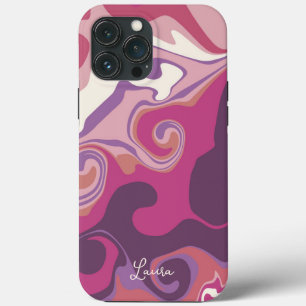Modern Trendy Abstract Gepersonaliseerd Naamplezie Case-Mate iPhone Case