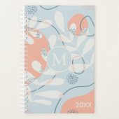 Modern Trendy Abstracte botanische kunst Planner (Voorkant)