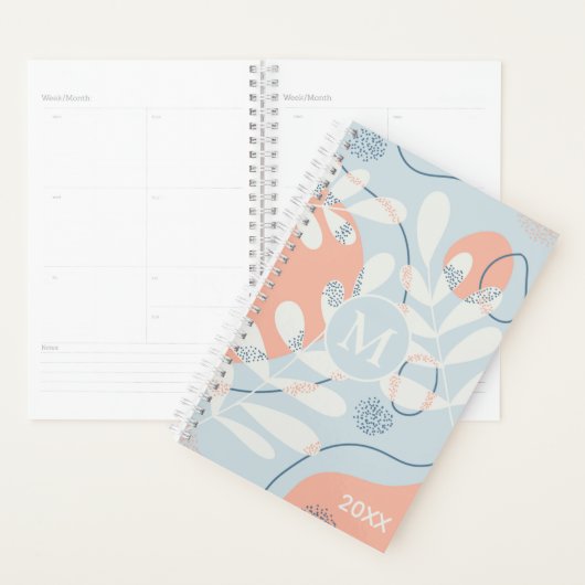 Modern Trendy Abstracte botanische kunst Planner (Display)