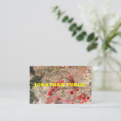 Modern Trendy Abstracte Red Brown Sjabloon Visitekaartje (Staand voorkant)