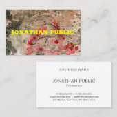 Modern Trendy Abstracte Red Brown Sjabloon Visitekaartje (Voorkant / Achterkant)