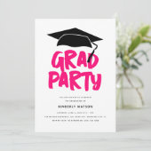 Modern Trendy AFSTUDEERDER Party Afstuderen Kaart (Staand voorkant)