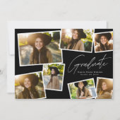 Modern trendy afstuderen 7 foto afstuderen aankondiging (Voorkant)