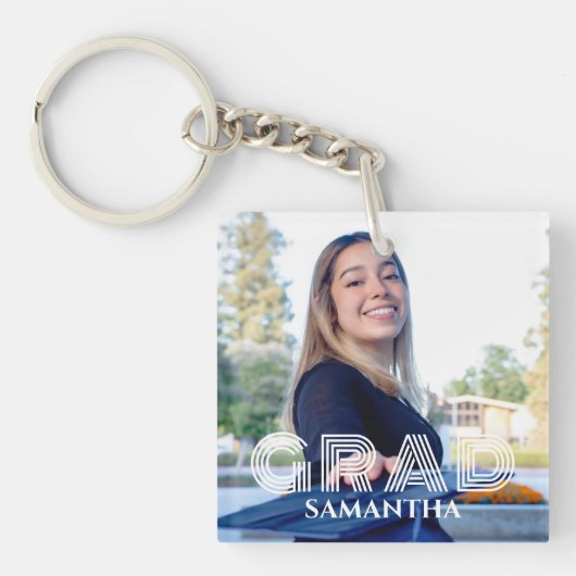 Modern & trendy Afstuderen aangekondigd Sleutelhanger (voorkant)