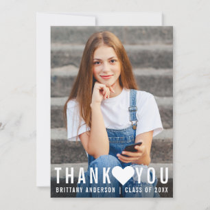 Modern Trendy Afstuderen Dank u Hartelijk Kaart