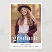 Modern Trendy Afstuderen Foto aankondiging (Voorkant)