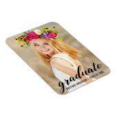 Modern Trendy Afstuderen Foto aankondiging Magneet (Rechterzijde)