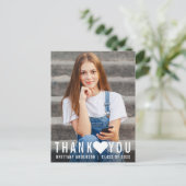 Modern Trendy Afstuderen Hartelijk dank Briefkaart (Staand voorkant)