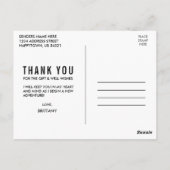 Modern Trendy Afstuderen Hartelijk dank Briefkaart (Achterkant)