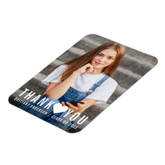 Modern Trendy Afstuderen Hartelijk dank Magneet (Linkerzijde)