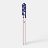 Modern trendy American Flag Baseball gepersonalise iPhone 16 Hoesje (Linkerkant)