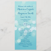 Modern Trendy Aqua Blue Wedding Program Sjabloon (Voorkant)