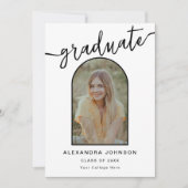 Modern Trendy Arch Foto Afstuderen Aankondiging (Voorkant)